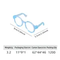 Light blue translucent round pet sunglasses with 9cm width for cats and small dogs - Crystal Blue