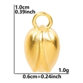 Ciondolo a bocciolo di tulipano in acciaio placcato oro 18k da 1,0 cm x 0,6 cm - Oro