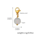 Golden stainless steel lobster clasp pendant with a frosted round natural agate stone - Gold Round Matte Agate Pendant (D151-3)