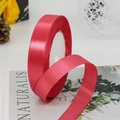 Vibrant red 2cm satin ribbon roll for gift wrapping and wedding favors decoration - Watermelon red