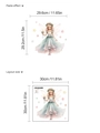 Muursticker fee met sterren en kaars, zelfklevende PVC decoratie voor de woning - Vlinderfairy Stijl / 30x30cm/1 Vel