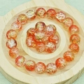 H226# Bursting Floral Texture 10mm Golden Orange