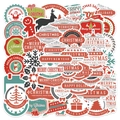 Lot de 45 autocollants de Noël imperméables avec des motifs de fêtes festifs - 45pcs Dessin Animé Noël
