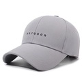 Berretto da baseball grigio con stampa narason nera in tessuto twill per attività all'aperto - Regolabile / Grigio chiaro
