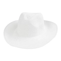 Cappello di paglia Panama bianco a tesa larga traspirante per protezione solare estiva - M (56-58cm) / Bianco
