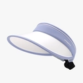 Adjustable light purple and white sun visor hat with UV protection and brand logo - Adjustable / Blue