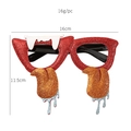 Glitter Halloween party glasses featuring orange pumpkin wings and long blue tongue elements - Lips Tongue Decorative Glasses