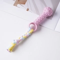 Rosa Kauspielzeug aus Gummi mit buntem Baumwollseil für kleine und mittlere Hunde - Gummigriff Baumwollseil Molar Spielzeug / 18cm (35g) / Rosa