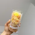 Mini glass bottle with yellow preserved rose and cork base featuring Especially for you text - Yellow Wishing Bottle / 6.5*12.5cm