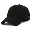 Gorra de béisbol de invierno para hombre en lana negra con orejeras y forro térmico - Ajustable / Negro