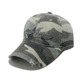 Distressed camouflage baseball cap with Super Beauty 3D embroidery and worn brim detail - M (56-58cm) / Jungle Camouflage-Super Beauty(G)
