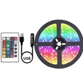 RGB 5050 LED strip light kit with USB 5V power cable and 24-key remote control - 2m Waterproof / 24-Key Remote + 5050 RGB (30 LEDs/m)