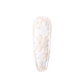 Floral embroidered fabric BB hair clip in cream white with wavy scalloped edge design - Beige Patterned (10)