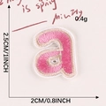 Rosa bestickter Buchstabe 'a' Aufnäher mit Kleberückseite für Schuluniform DIY Deko - Buchstabe-A