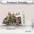 Christmas village silicone mold set with Santa and reindeer scene for DIY resin crafts - Christmas Village Model and Mold 20