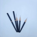 Set of 5 professional black and gold nail art liner brushes for fine detailing and striping - Black