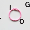 Pink metal loose-leaf ring with colorful painted finish for DIY binding and keyrings - Deep Pink
