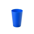 Single deep blue stacking cup made of durable matte plastic for early educational play - 160ml / Deep Blue