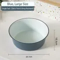 Large dark blue minimalist washbasin made of thickened durable plastic for home use - Blue & White - Large