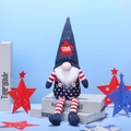 Patriotic 4th of July Independence Day gnome with red white and blue USA knitted hat - Male Style