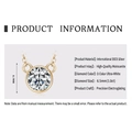 Classic S925 sterling silver necklace with 1ct D-color round blue moissanite pendant - Little Bear Gold