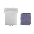Moule en silicone à motif de grille pour bougies cylindriques avec produit fini violet - Mosaïque Carrée