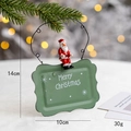 Christmas Santa welcome hanging sign made of metal and resin measuring 14x10cm - Santa Claus