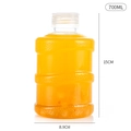 700ml doorzichtige plastic sapfles met getextureerd ontwerp en 15cm hoogte maten - 700ml Emmerfles/Handvatdeksel