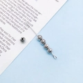 Antique silver geometric hollow alloy beads for DIY bracelet and jewelry making - Round Geometric Hollow Spacer Bead (16360) / 1 Piece/Pack (3x4mm) / Antique Silver