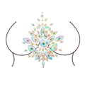 Iridescent acrylic rhinestone body jewels with teardrop gems for chest and face makeup - Pattern 97