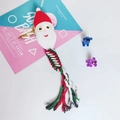 Christmas Santa Claus plush rope toy for dogs, durable cotton chew toy for pet teeth cleaning - Santa Claus