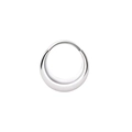 Zilveren G23 titanium ovale neusring met gepolijst verloopontwerp en naadloze hoepel - 1.2*10mm / Zilver (Roestvrij Staal)