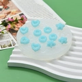 Round silicone mold with heart and star shapes for DIY candy and doughnut making - Round Heart Star Ring Combo Style (153#)