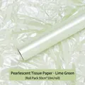 Pearlescent lime green tissue paper roll for flower bouquet gift wrapping 50cmx10m - Pearlescent 【Lime Green】50cm*10m/Roll