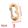 Polished gold stainless steel lobster clasp set of 4 for DIY jewelry making - Gold 3