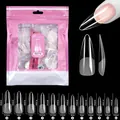 Tabella taglie dettagliata per 504 punte unghie stiletto in gel opaco trasparente - Stile Stiletto Lungo Opaco (OMB-14)