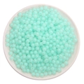 Light blue frosted acrylic round beads for DIY jewelry making and handmade crafts - Frosted Teal Round Beads