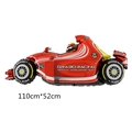 Grande palloncino auto da corsa in alluminio 110cm per decorazioni feste a tema - Auto da Corsa Rossa