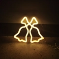 Neon bell Christmas decoration light with warm yellow glow for festive wall decor - Warm White Bell