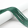 Perline cilindriche in pietra verde 2x4mm per la creazione di gioielli fatti a mano - Malachite (Sintetico)