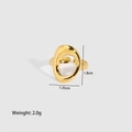 Macro detail of gold irregular oval ring with 1.8cm size and 2.0g weight specs - Irregular Oval Style (YYR023060)