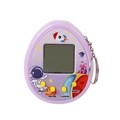 Purple virtual pet game machine with astronaut patterns and a metal keychain - Egg Purple