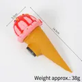 Realistic pink cream cone ice cream fridge magnet with magnet detail and 14.5cm length - Pink