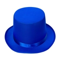 Classic bright blue magician top hat for carnival and magic performances on white background - Royal Blue