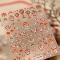 Pegatinas 3D para uñas de Año Nuevo Chino con danza del león y detalles dorados - Estilo de danza del león en relieve 3D (TS-4266)
