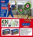 Kids archery and axe throwing set with stand and colorful target for indoor outdoor games - Octagonal With Stand (Large Set) / Green Octagonal Target (With Stand/Archery Set)