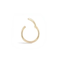 Minimalist S925 sterling silver hinged piercing ring in polished golden finish - Gold Single-8mm#1