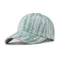 Casquette de baseball épaisse à carreaux vert et blanc vintage pour hommes et femmes - Réglable / Vert