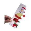 Détail du lot de barrettes de Noël avec Père Noël, chapeau, sapin à paillettes et chaussette - Style 5 (Lot de 4 barrettes de Noël)