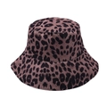 Leopard print bucket hat with classic brown and black spots in a minimalist style - Black Leopard